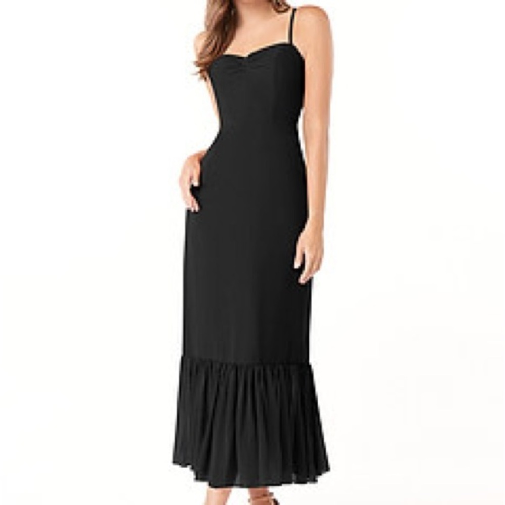 Azazie Justina Black Sweetheart Bridesmaid Dress Size 0